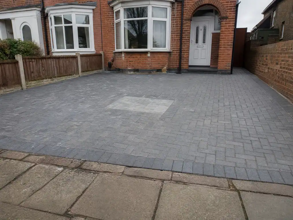 The same drive with the blocks relaid after the leak was found and fixed, Nottingham